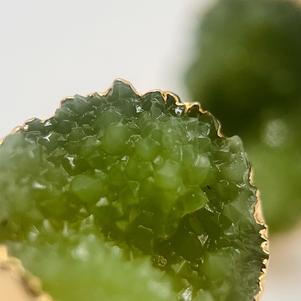 Anthropologie Mint Druzy Quartz Earrings - Picture 4 of 7
